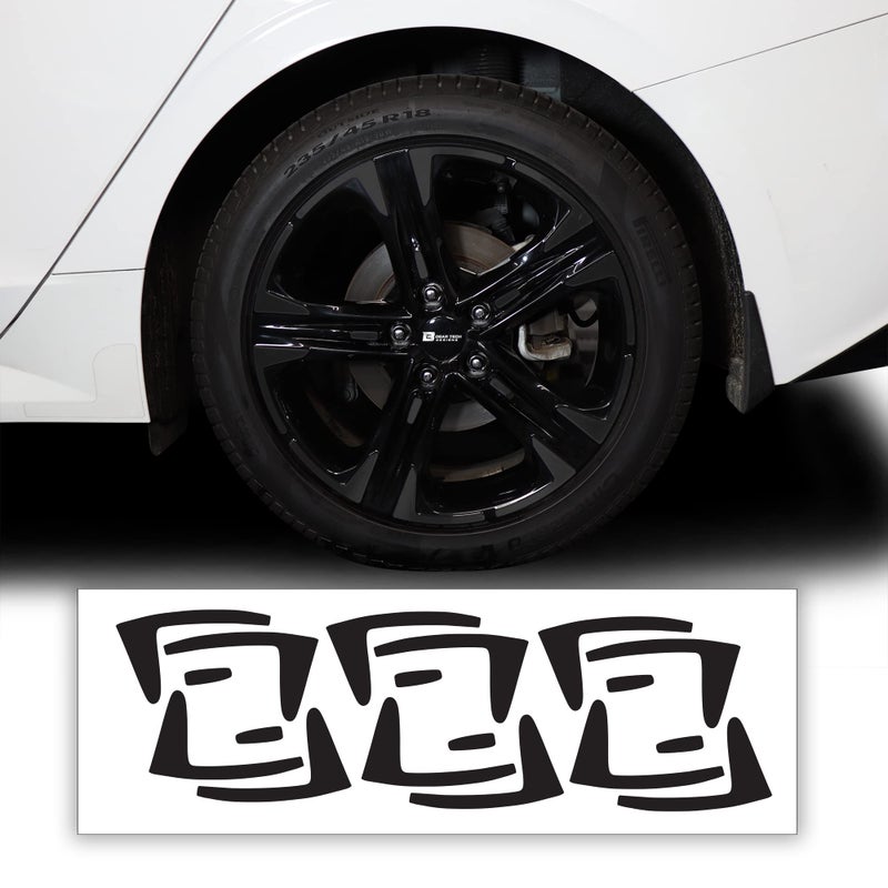 BOGAR TECH DESIGNS Wheel Rim Chrome Delete Vinyl Wrap Car Stickers Vinyl Decals for Car Accessories Compatible with Kia K5 20212025 Gloss Black